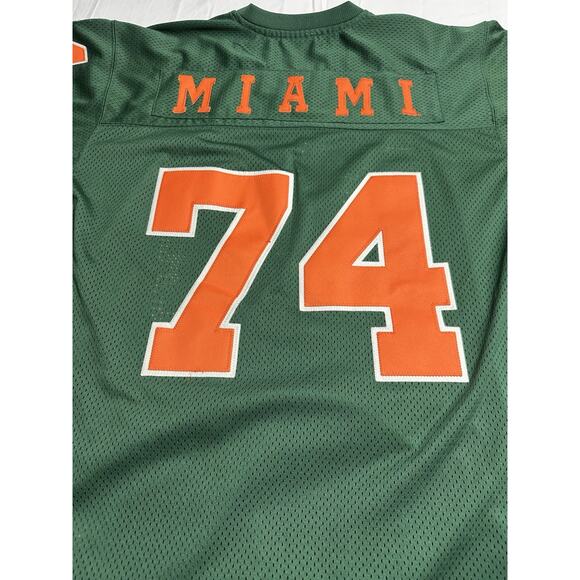VTG Colosseum University of Miami Hurricanes Men's Football Jersey #74 Size L - Picture 4 of 8